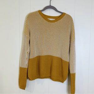 Max Studio Orange and White Stripe Sweater S